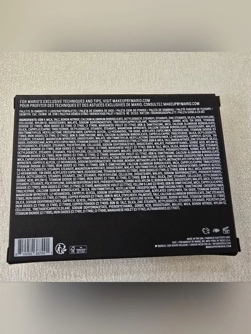 NIB Makeup By Mario Ethereal Eyes Eyeshadow Palette : Nature